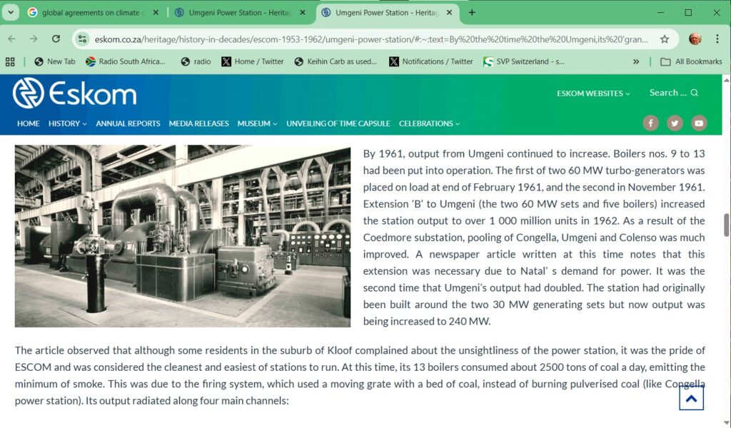 Eskom Umgeni Heritage shows capitability of plant